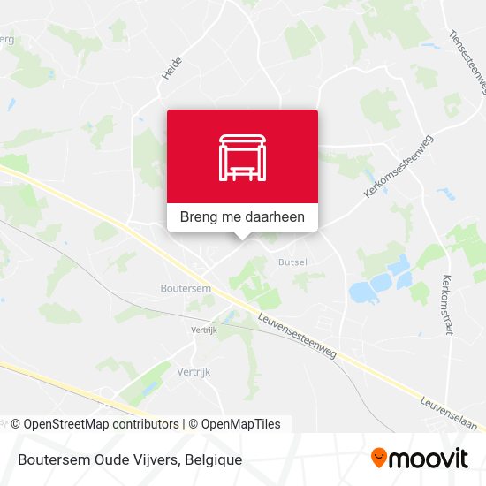 Boutersem Oude Vijvers kaart