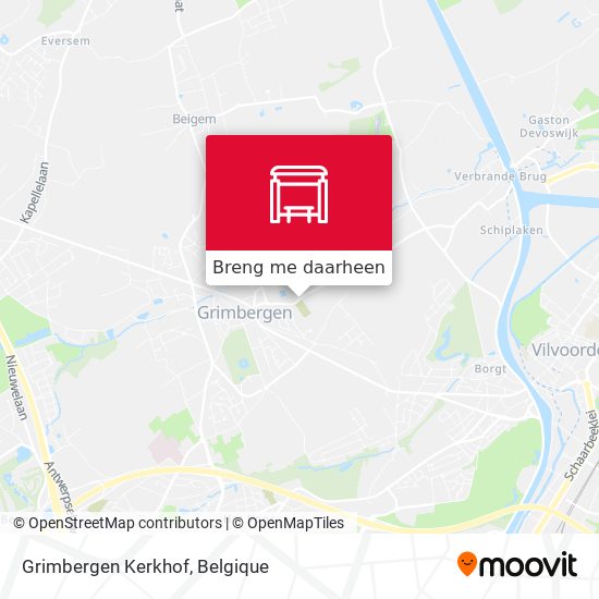 Grimbergen Kerkhof kaart
