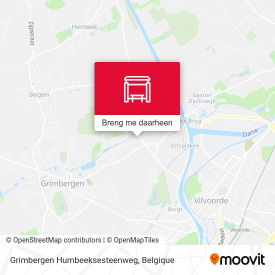 Grimbergen Humbeeksesteenweg kaart