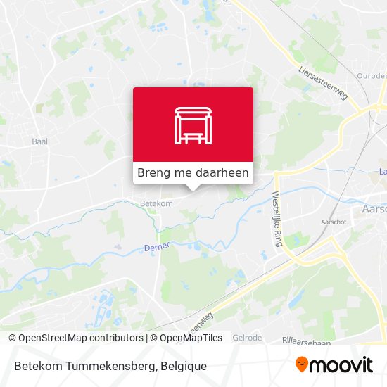 Betekom Tummekensberg kaart