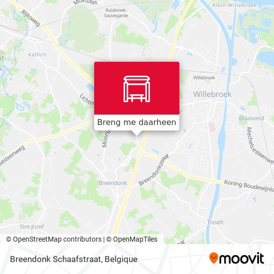 Breendonk Schaafstraat kaart