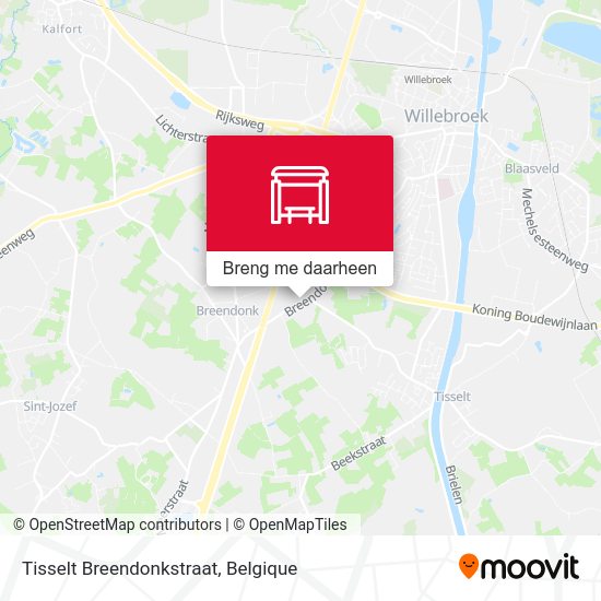 Tisselt Breendonkstraat kaart