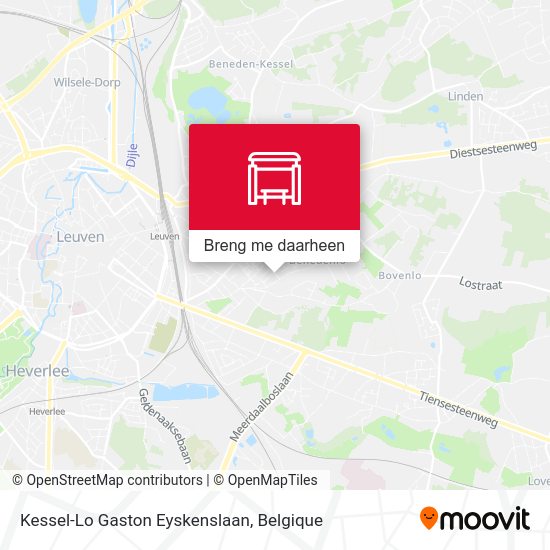 Kessel-Lo Gaston Eyskenslaan kaart