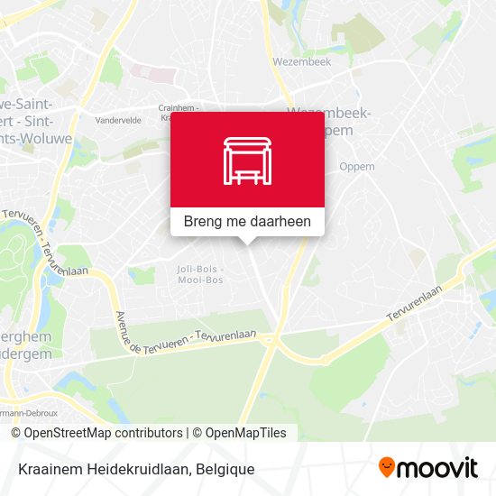 Kraainem Heidekruidlaan kaart