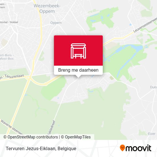 Tervuren Jezus-Eiklaan kaart