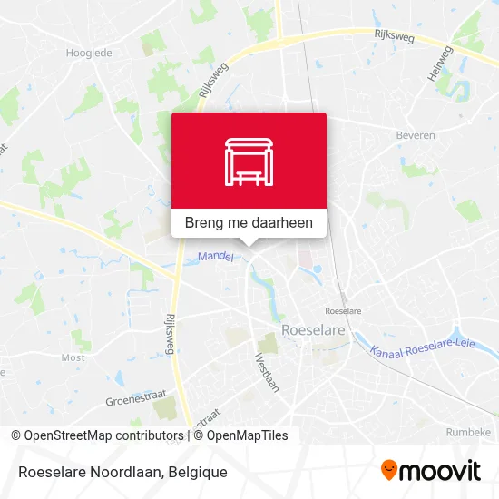 Roeselare Noordlaan kaart