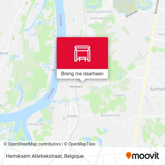 Hemiksem Atletiekstraat kaart