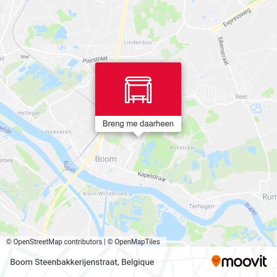 Boom Steenbakkerijenstraat kaart