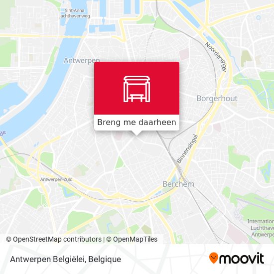 Antwerpen Belgiëlei kaart