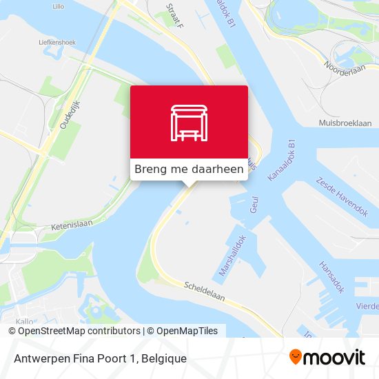 Antwerpen Fina Poort 1 kaart