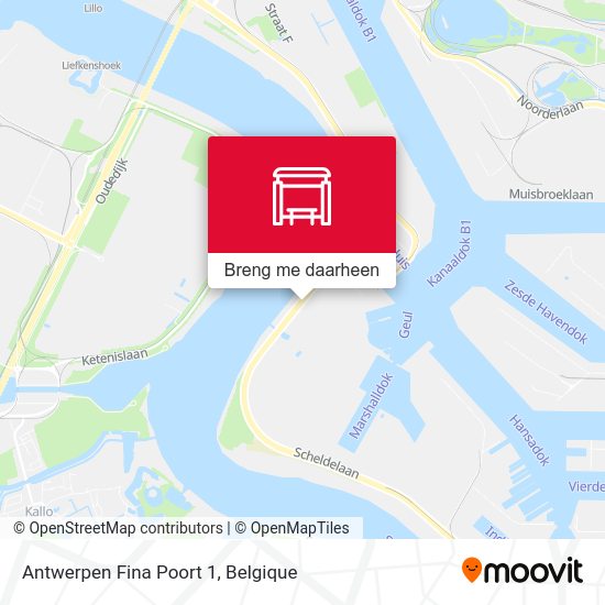 Antwerpen Fina Poort 1 kaart
