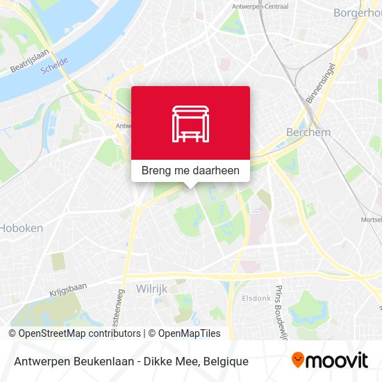 Antwerpen Beukenlaan - Dikke Mee kaart