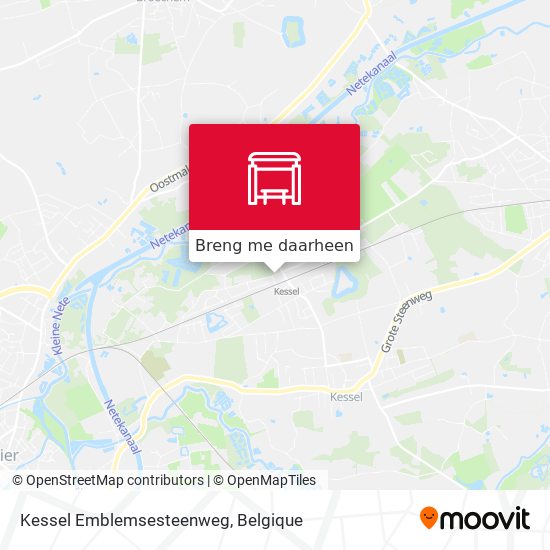 Kessel Emblemsesteenweg kaart