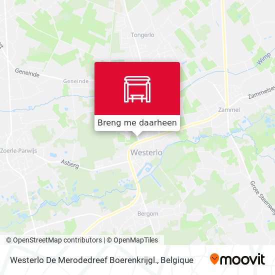 Westerlo De Merodedreef Boerenkrijgl. kaart