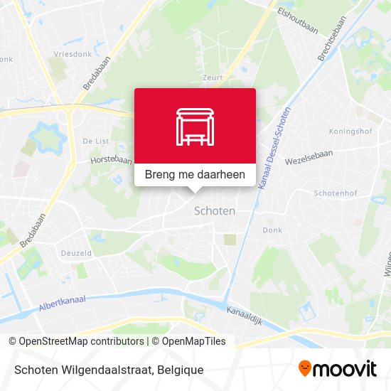 Schoten Wilgendaalstraat kaart