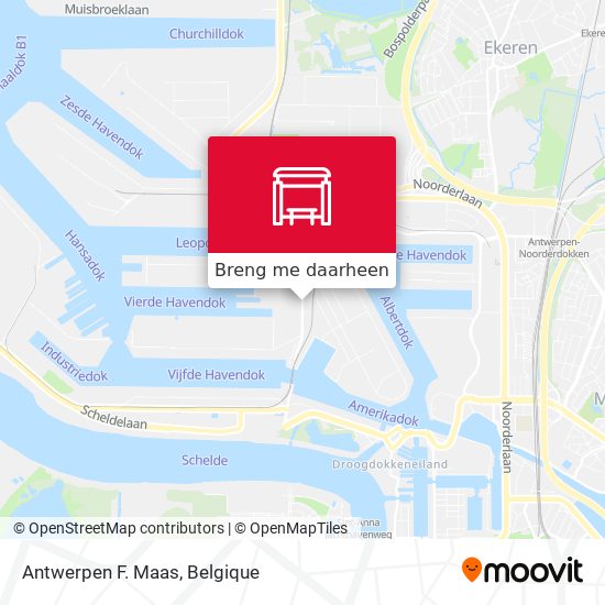 Antwerpen F. Maas kaart