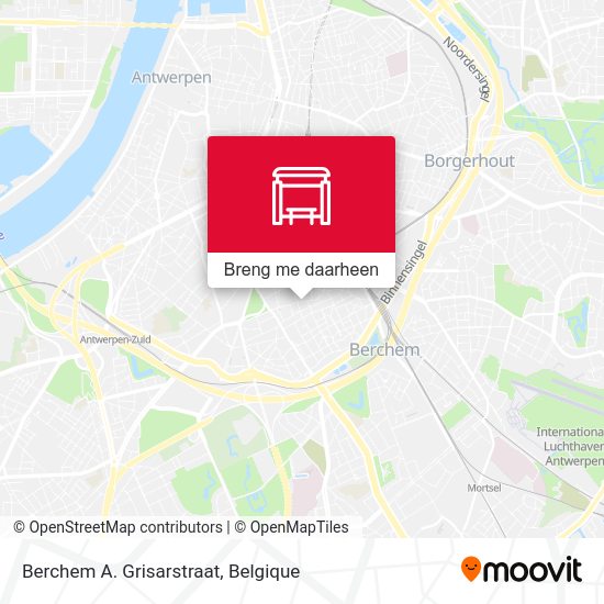 Berchem A. Grisarstraat kaart