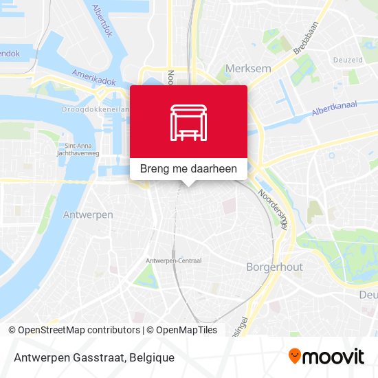 Antwerpen Gasstraat kaart