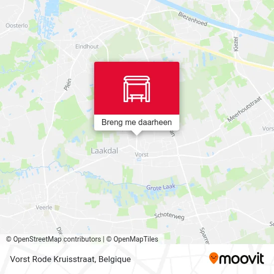 Vorst Rode Kruisstraat kaart