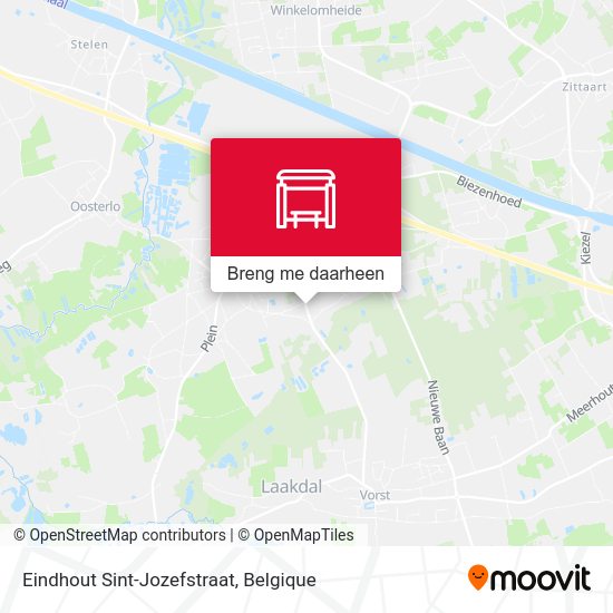 Eindhout Sint-Jozefstraat kaart