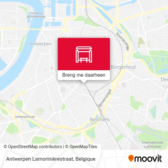 Antwerpen Lamorinièrestraat kaart