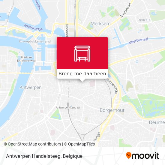 Antwerpen Handelsteeg kaart