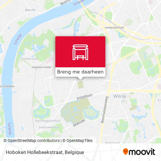 Hoboken Hollebeekstraat kaart