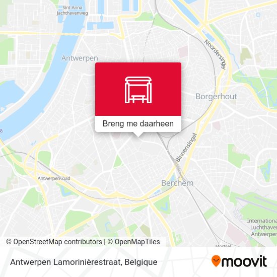 Antwerpen Lamorinièrestraat kaart
