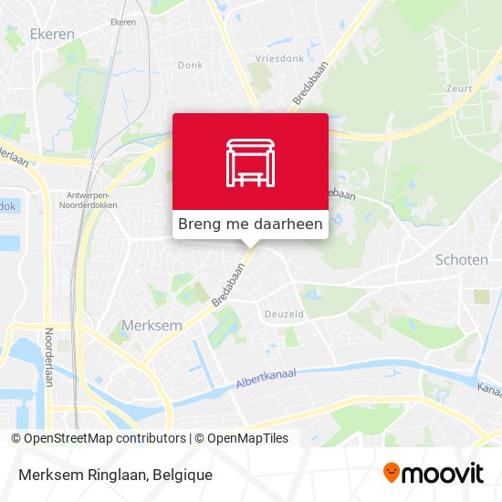 Merksem Ringlaan kaart