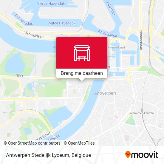 Antwerpen Stedelijk Lyceum kaart