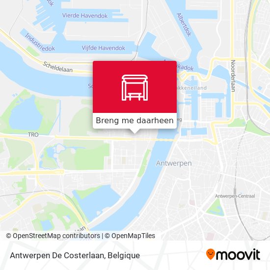 Antwerpen De Costerlaan kaart