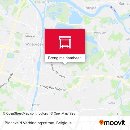 Blaasveld Verbindingsstraat kaart
