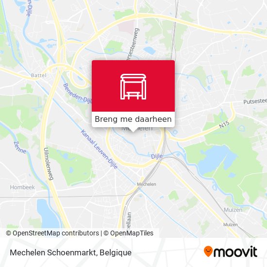 Mechelen Schoenmarkt kaart