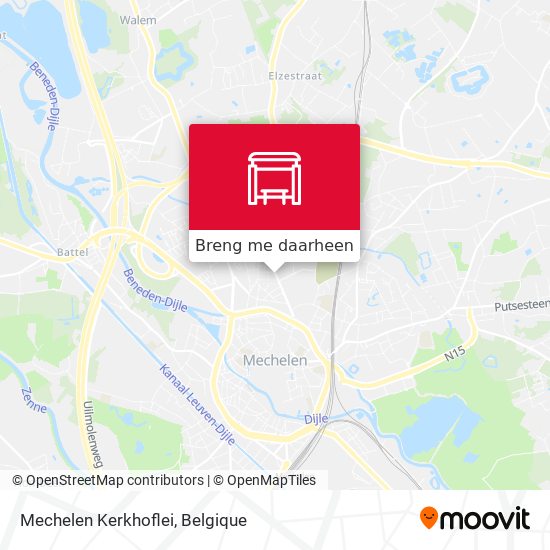 Mechelen Kerkhoflei kaart