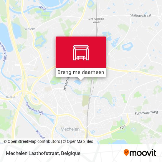 Mechelen Laathofstraat kaart
