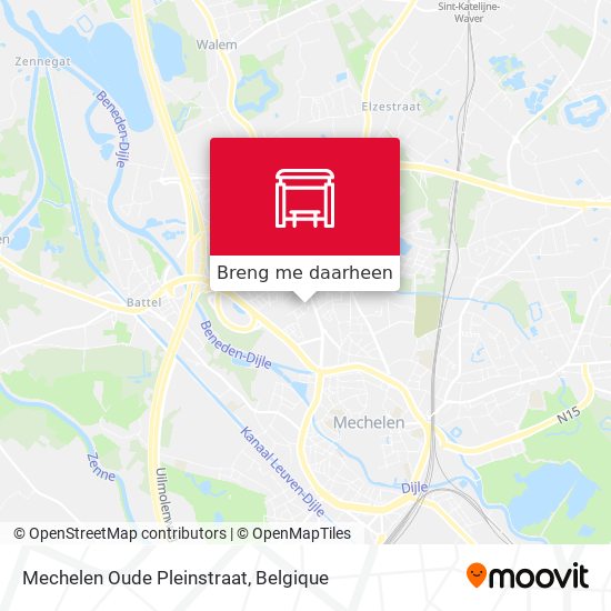 Mechelen Oude Pleinstraat kaart