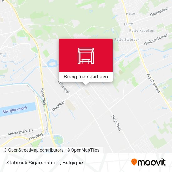 Stabroek Sigarenstraat kaart