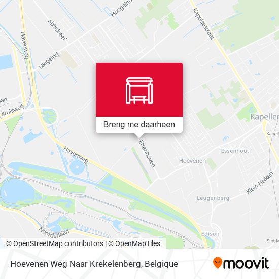 Hoevenen Weg Naar Krekelenberg kaart