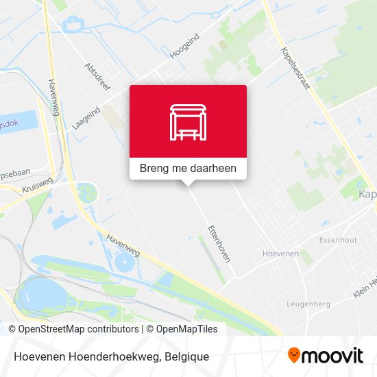 Hoevenen Hoenderhoekweg kaart