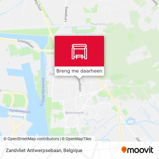 Zandvliet Antwerpsebaan kaart