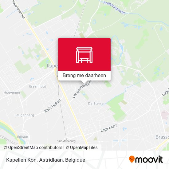 Kapellen Kon. Astridlaan kaart