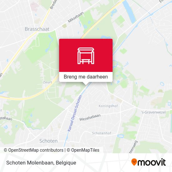 Schoten Molenbaan kaart