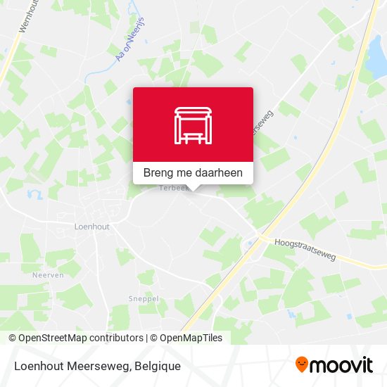 Loenhout Meerseweg kaart