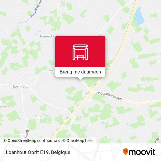 Loenhout Oprit E19 kaart