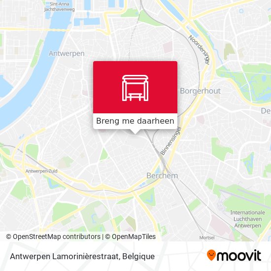 Antwerpen Lamorinièrestraat kaart