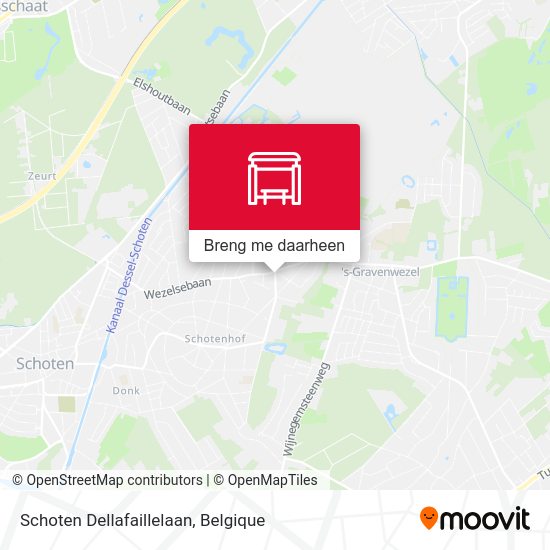 Schoten Dellafaillelaan kaart