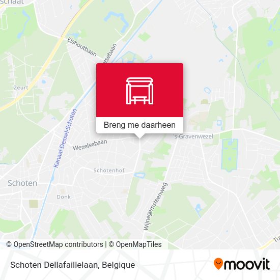 Schoten Dellafaillelaan kaart
