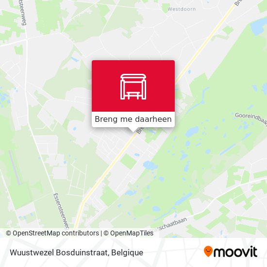 Wuustwezel Bosduinstraat kaart