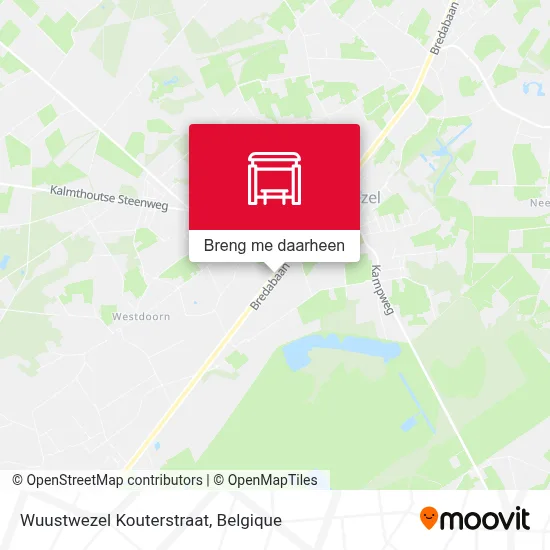 Wuustwezel Kouterstraat kaart