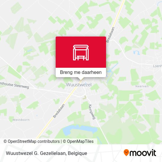 Wuustwezel G. Gezellelaan kaart